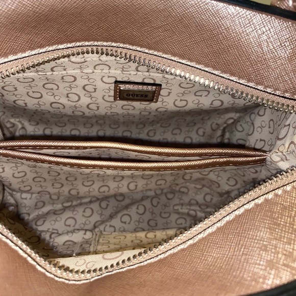 New Rose Gold GUESS Purse Satchel Hand Bag NWT Crossbody Ocean View SF824105 - Picture 5 of 9
